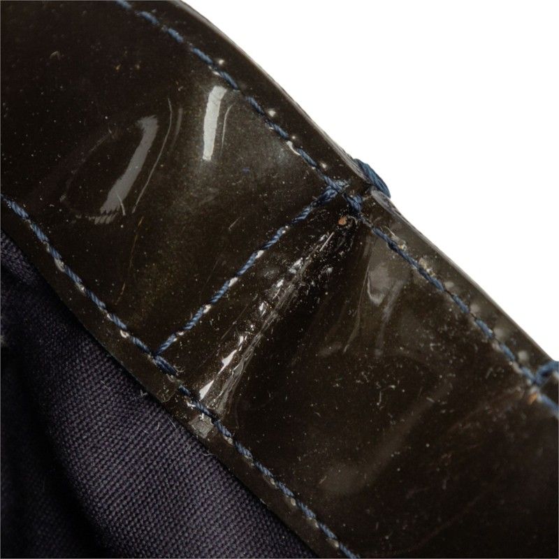 Louis Vuitton Monogram Vernis Wilshire PM Handbag Blue Infini Navy Patent — view 6