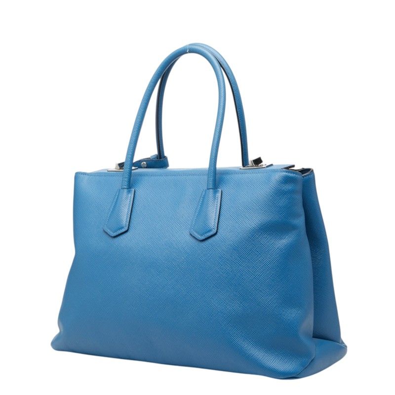 Prada Tote Bag Blue Saffiano Leather — view 2