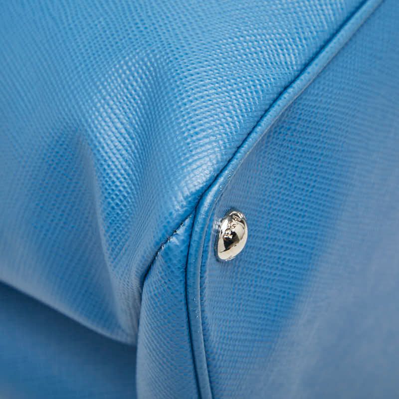 Prada Tote Bag Blue Saffiano Leather — view 7