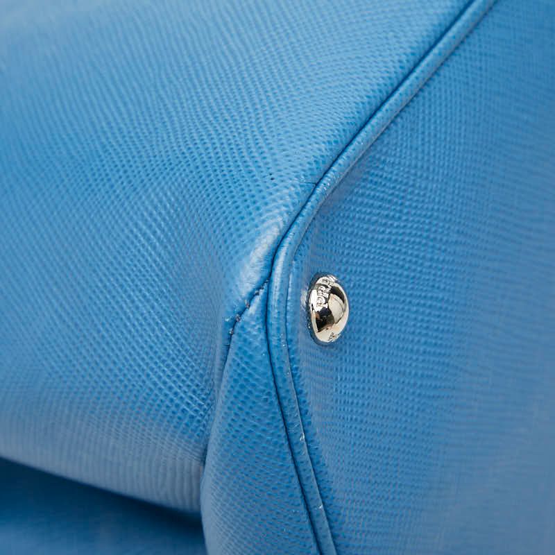 Prada Tote Bag Blue Saffiano Leather — view 5