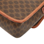 Celine Macadam Crossbody Shoulder Bag Brown Leather — view 7