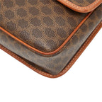 Celine Macadam Crossbody Shoulder Bag Brown Leather — view 5
