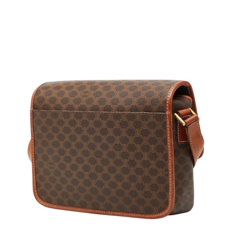 Celine Macadam Crossbody Shoulder Bag Brown Leather — view 2