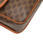 Celine Macadam Crossbody Shoulder Bag Brown Leather — view 6