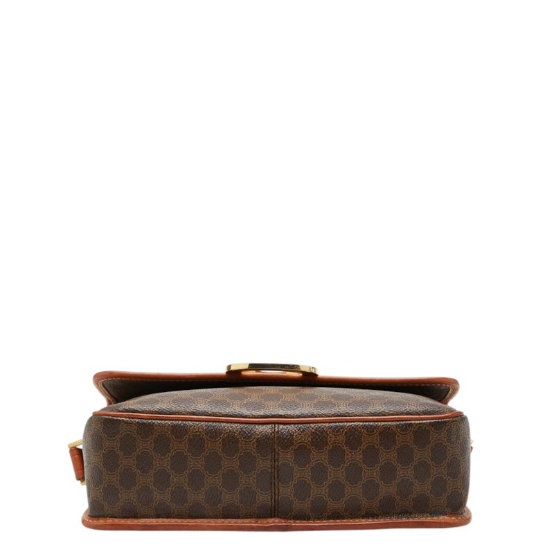 Celine Macadam Crossbody Shoulder Bag Brown Leather — view 3