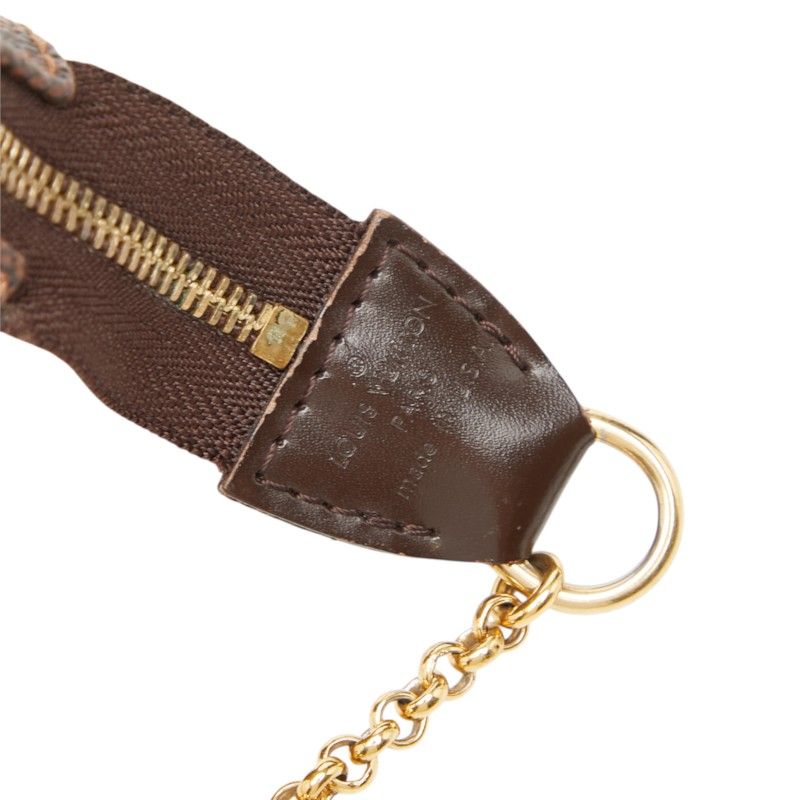 Louis Vuitton Damier Chain 2-Way Shoulder Bag Brown Leather — view 8
