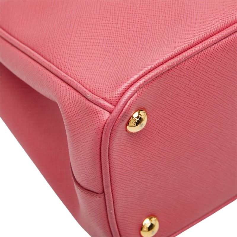 Prada Galleria 2-Way Shoulder Bag Pink Saffiano Leather — view 7
