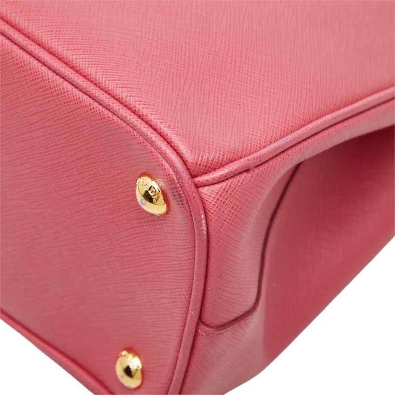 Prada Galleria 2-Way Shoulder Bag Pink Saffiano Leather — view 6