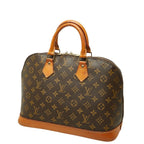 Louis Vuitton Monogram Alma Handbag Handle Brown Leather — view 2