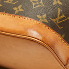 Louis Vuitton Monogram Alma Handbag Handle Brown Leather — view 4