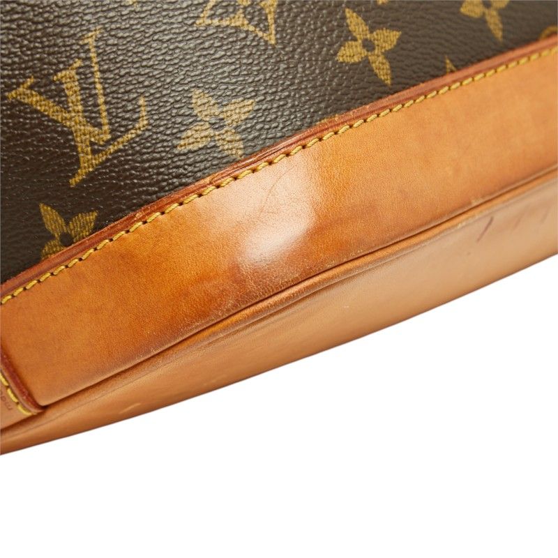 Louis Vuitton Monogram Alma Handbag Handle Brown Leather — view 5