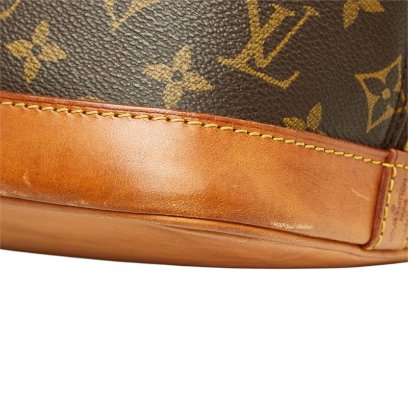 Louis Vuitton Monogram Alma Handbag Handle Brown Leather — view 6