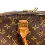 Louis Vuitton Monogram Alma Handbag Handle Brown Leather — view 8
