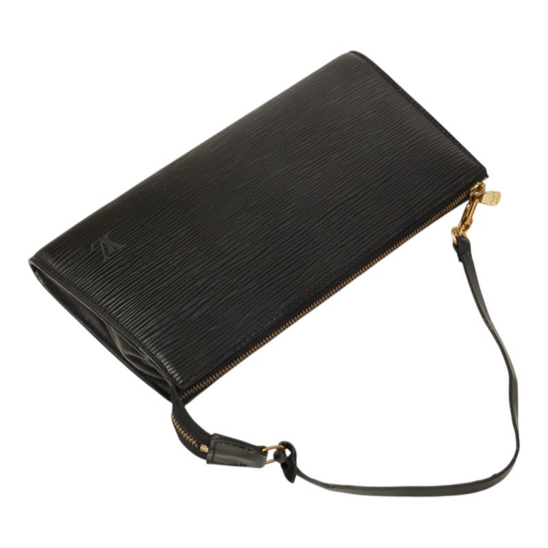 Louis Vuitton Epi Pochette Accessoires Pouch Handbag Noir Black Leather — view 7