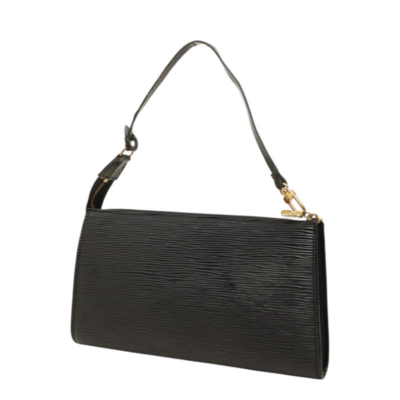 Louis Vuitton Epi Pochette Accessoires Pouch Handbag Noir Black Leather — view 2