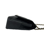Chanel Quilted CC Logo Caviar Leather 2-Way Shoulder Bag Black — view 6