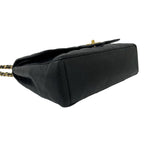 Chanel Quilted CC Logo Caviar Leather 2-Way Shoulder Bag Black — view 7