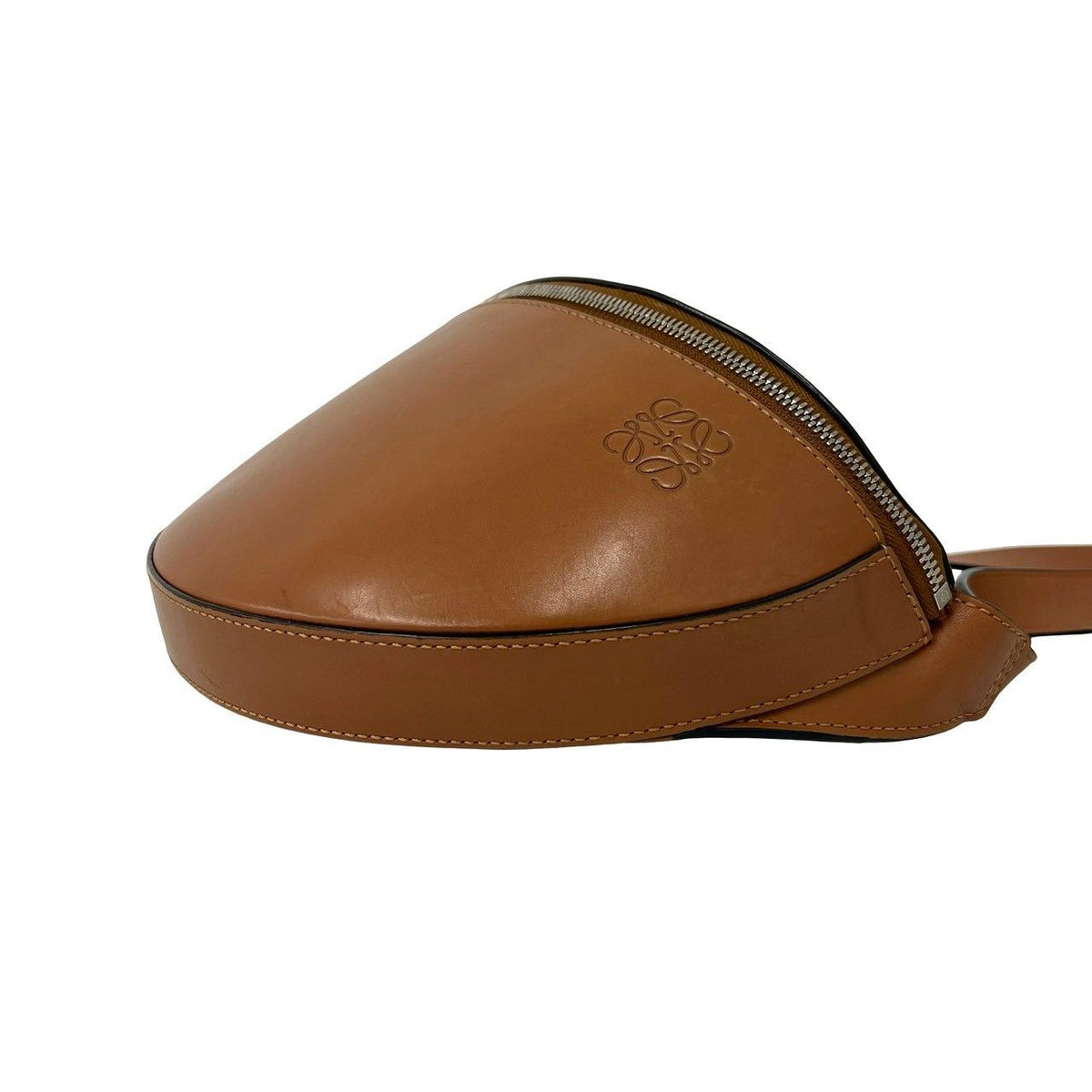 Loewe Bum Bag Anagram Logo Embossed Leather Pochette Brown — view 8