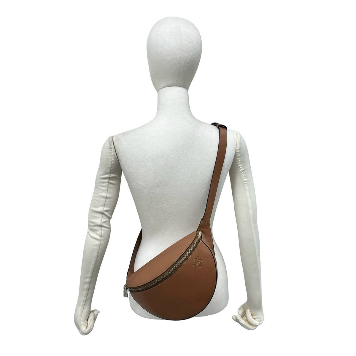 Loewe Bum Bag Anagram Logo Embossed Leather Pochette Brown — view 2