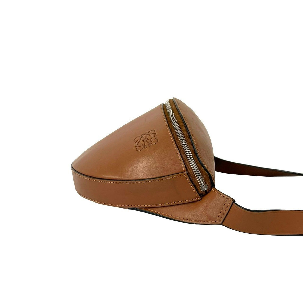 Loewe Bum Bag Anagram Logo Embossed Leather Pochette Brown — view 6