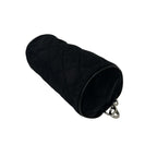 Prada Triangle Logo Quilted Tessuto Nylon Leather Mini Handbag Pouch Black — view 8