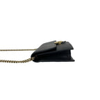 Gucci Interlocking G Logo Leather Chain Wallet Mini Shoulder Bag Black — view 5