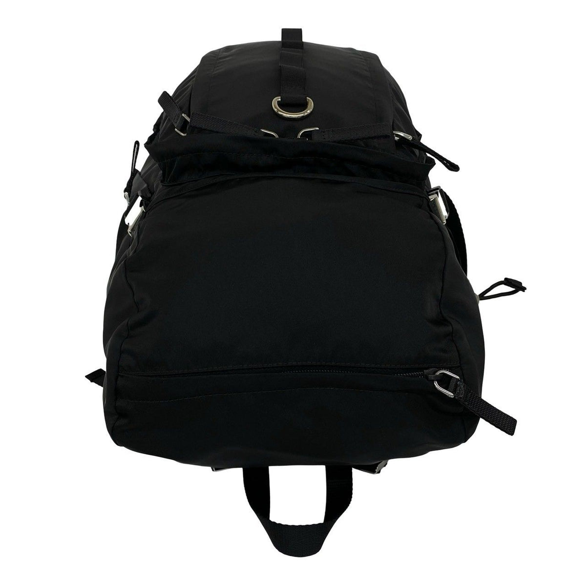 Prada Logo Tessuto Pocono Nylon Backpack Black — view 4