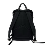 Prada Logo Tessuto Nylon Leather Backpack Black — view 3