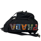 Prada Logo Tessuto Nylon Leather Backpack Black — view 5