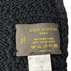 Louis Vuitton Scarf Echarpe Damier Logo Black Wool — view 3
