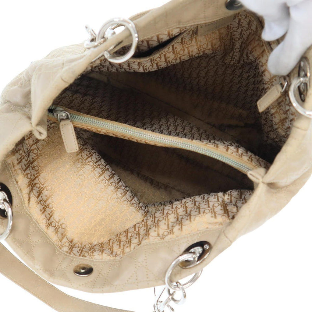 Dior Cannage Chain Tote Bag Beige — view 6