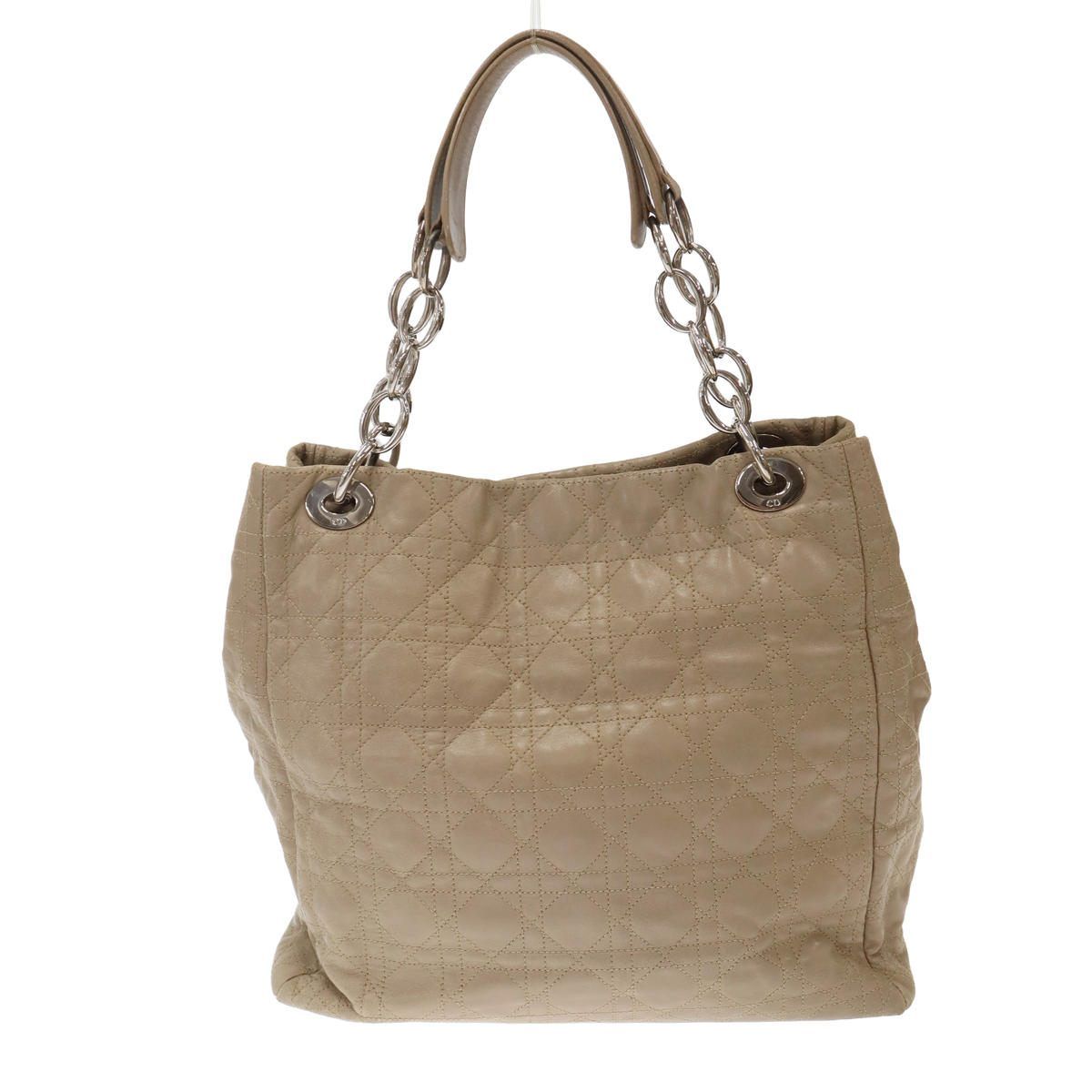 Dior Cannage Chain Tote Bag Beige — view 2