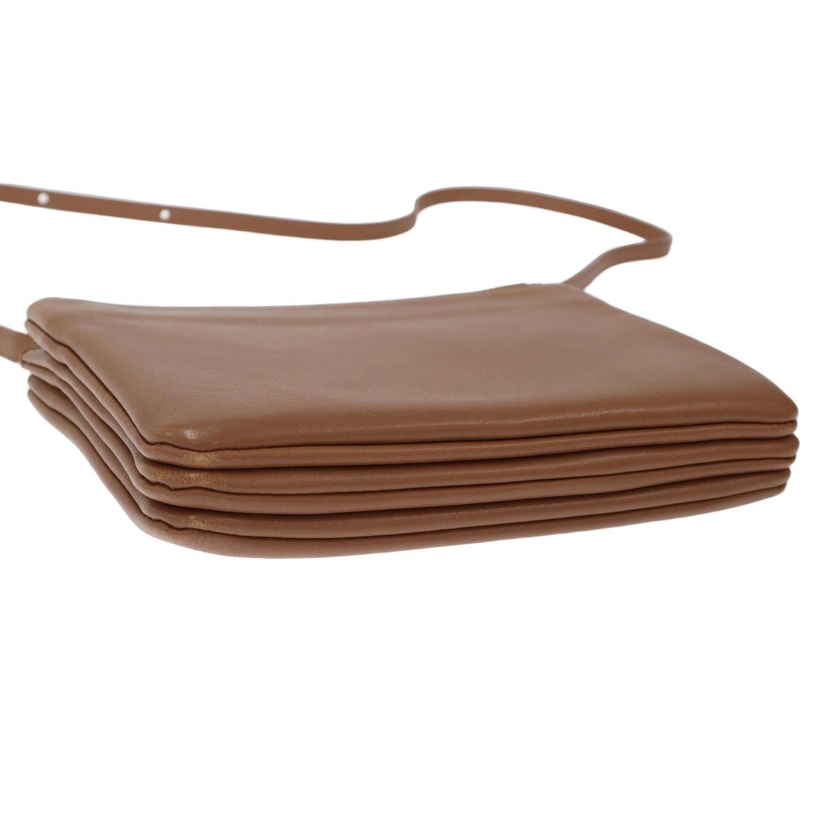 Celine by Phoebe Philo Trio Small Leather Shoulder Bag Brown — view 4