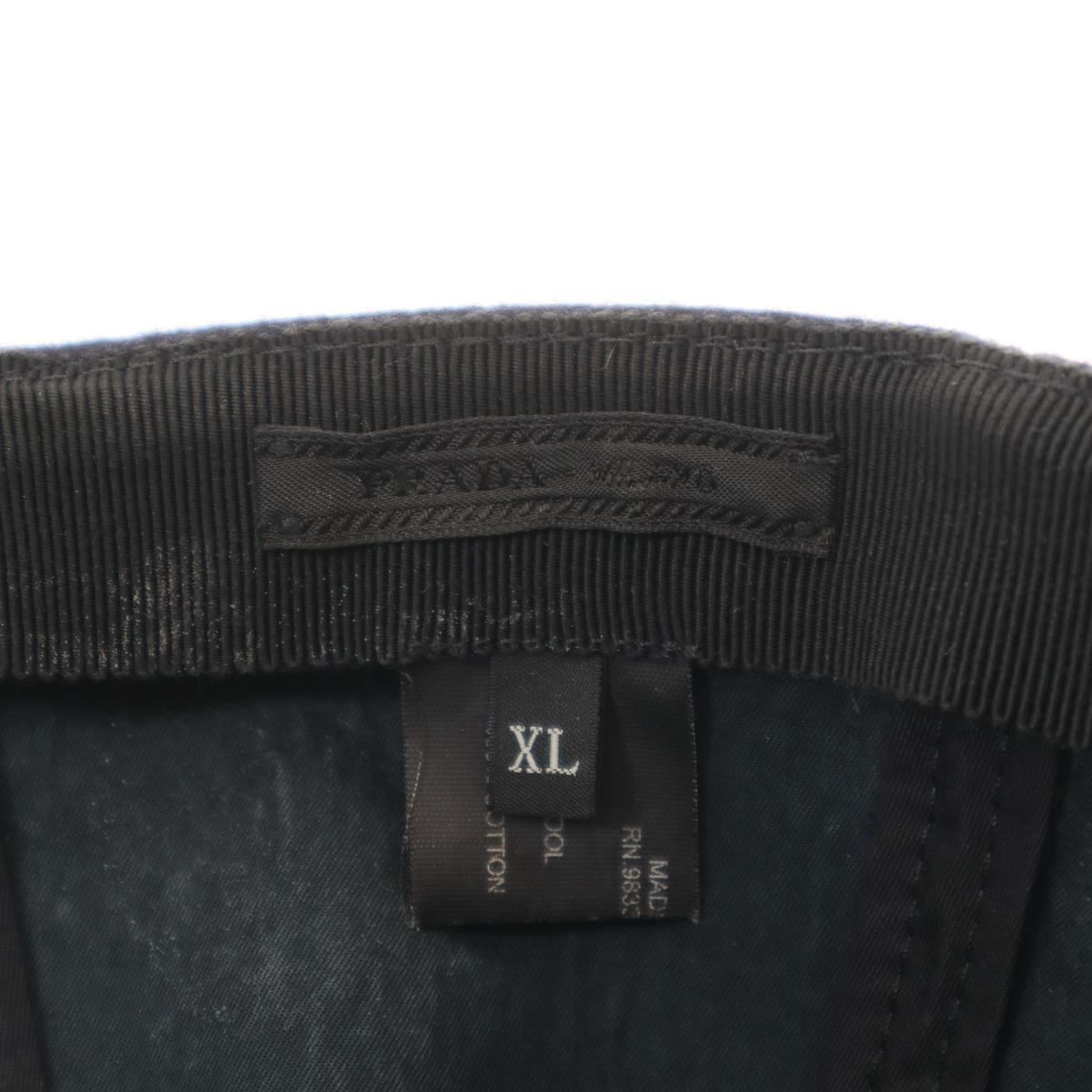 Prada Wool Felt Cap Navy Hat — view 4