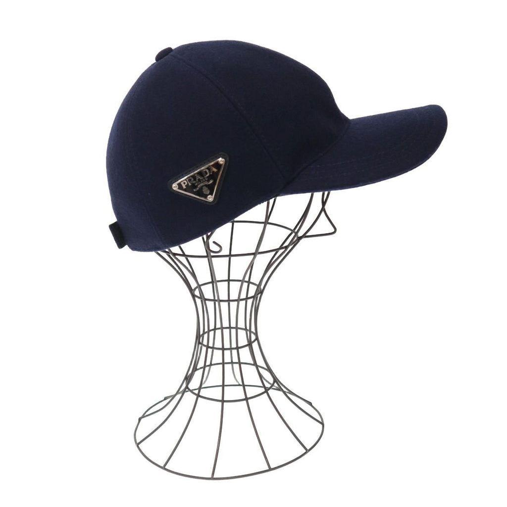 Prada Wool Felt Cap Navy Hat — view 2