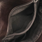 Prada Chain Strap Vintage Leather Flap Bag Brown — view 7