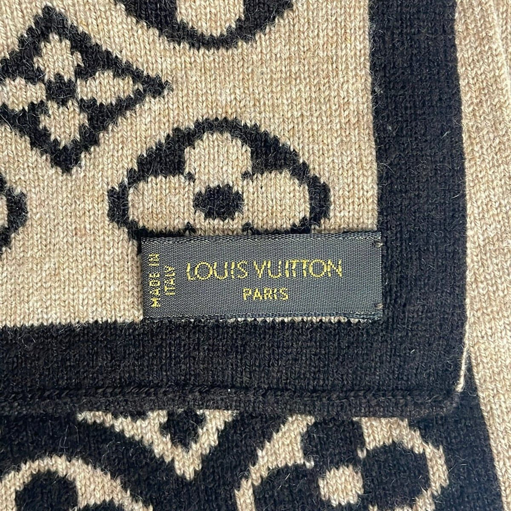 Louis Vuitton Scarf Echarpe Ski Brown Cashmere — view 2