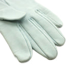 Hermes Gloves Leather Perforated Logo 6.5 Light Blue — view 5