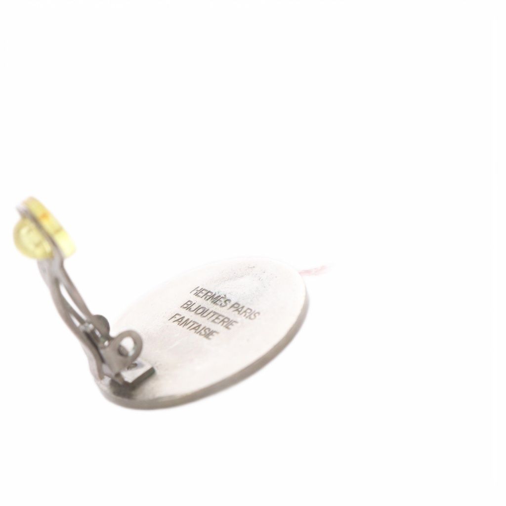 Hermes Sellier Earrings Silver — view 3