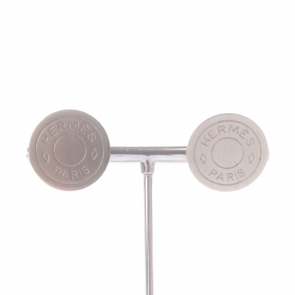 Hermes Sellier Earrings Silver — view 5