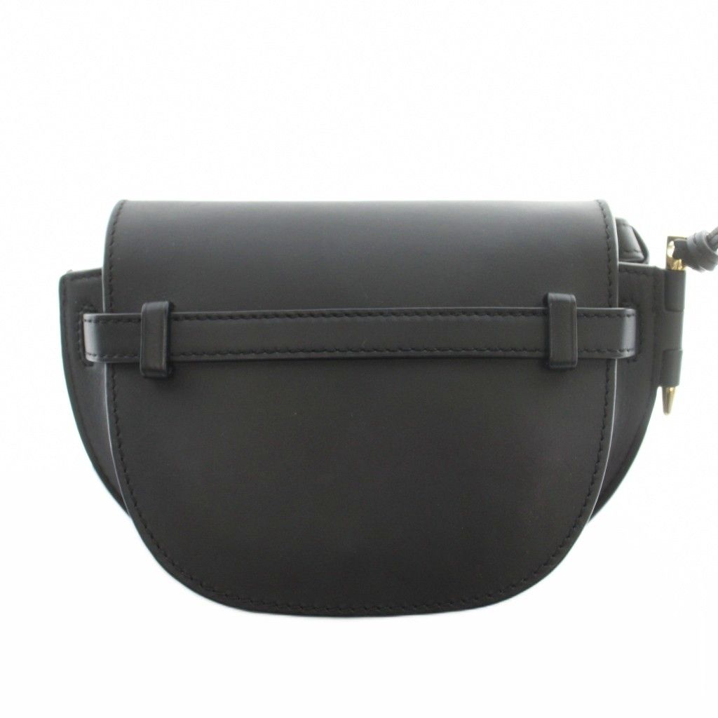 Loewe Gate Dual Mini Shoulder Bag Leather Anagram Logo Black — view 3