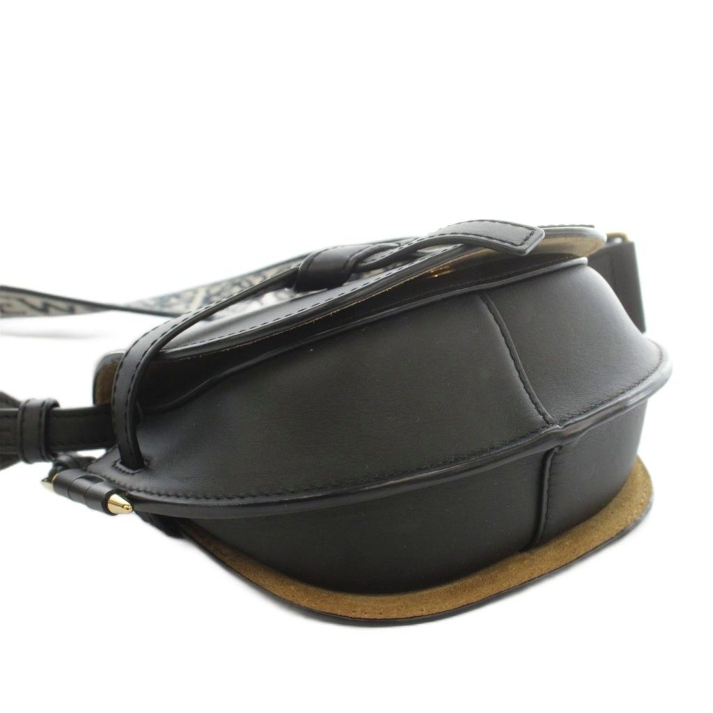 Loewe Gate Dual Mini Shoulder Bag Leather Anagram Logo Black — view 6