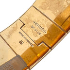 Hermes Charniere Enamel Gold Red Bangle Bracelet — view 7