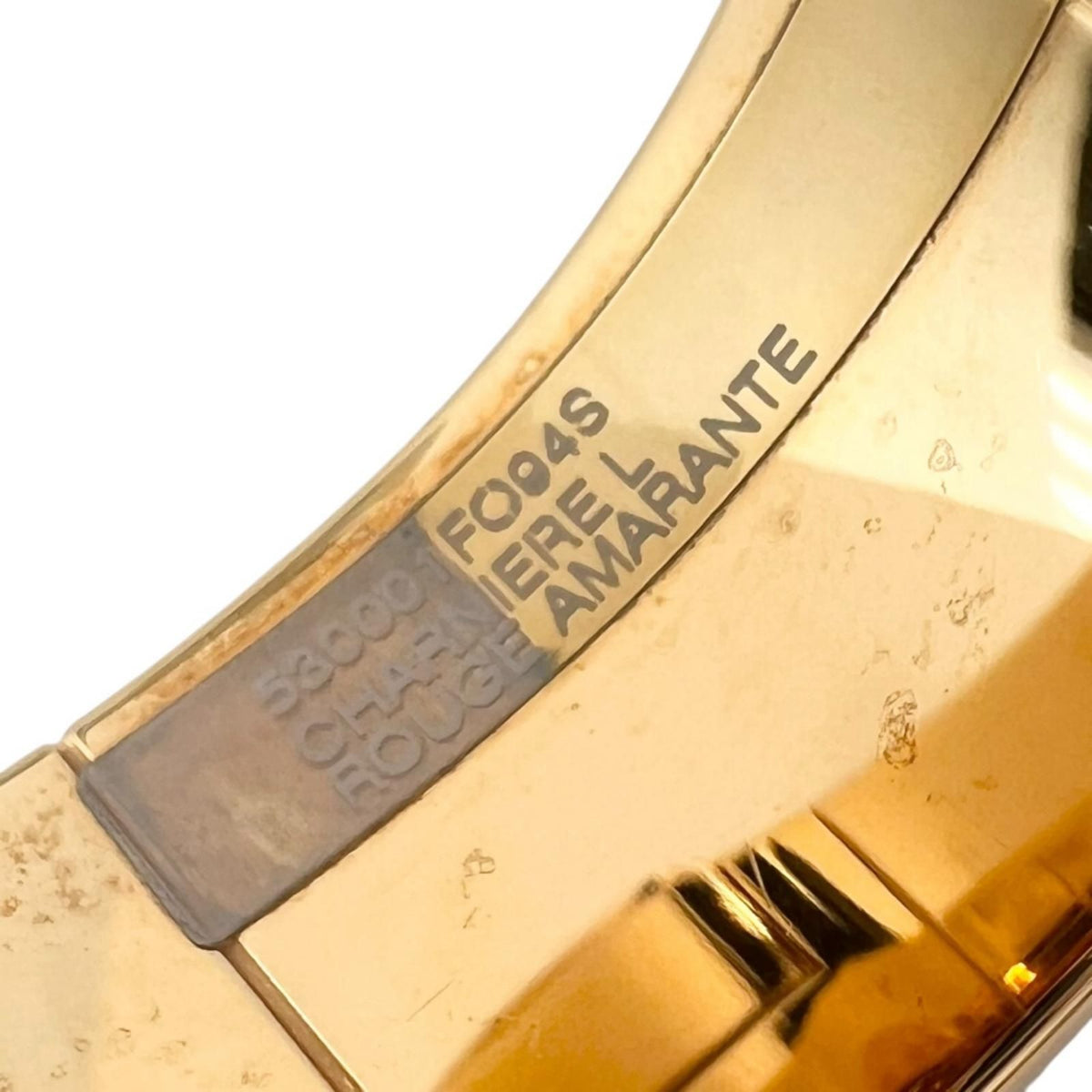 Hermes Charniere Enamel Gold Red Bangle Bracelet — view 8