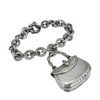 Gucci Bamboo Handle Bag Motif Chain Silver Bracelet