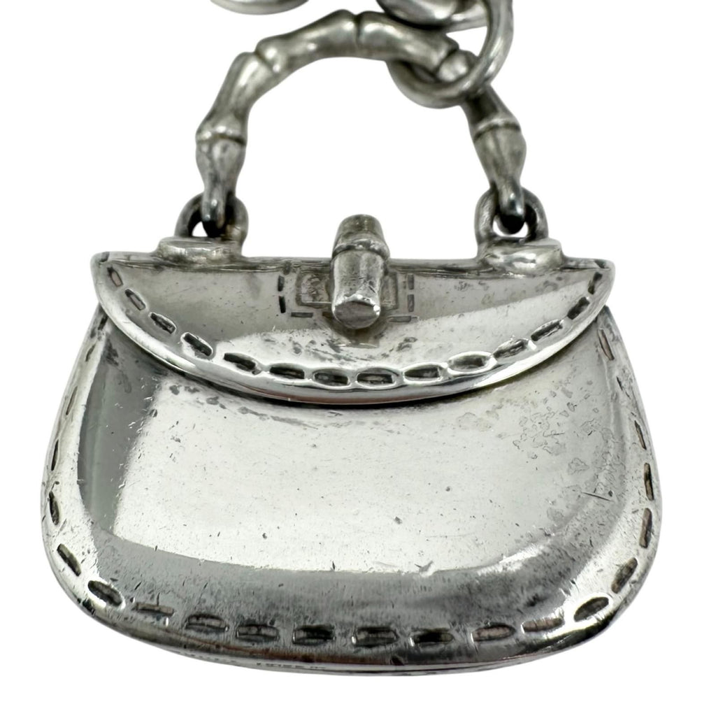 Gucci Bamboo Handle Bag Motif Chain Silver Bracelet — view 5