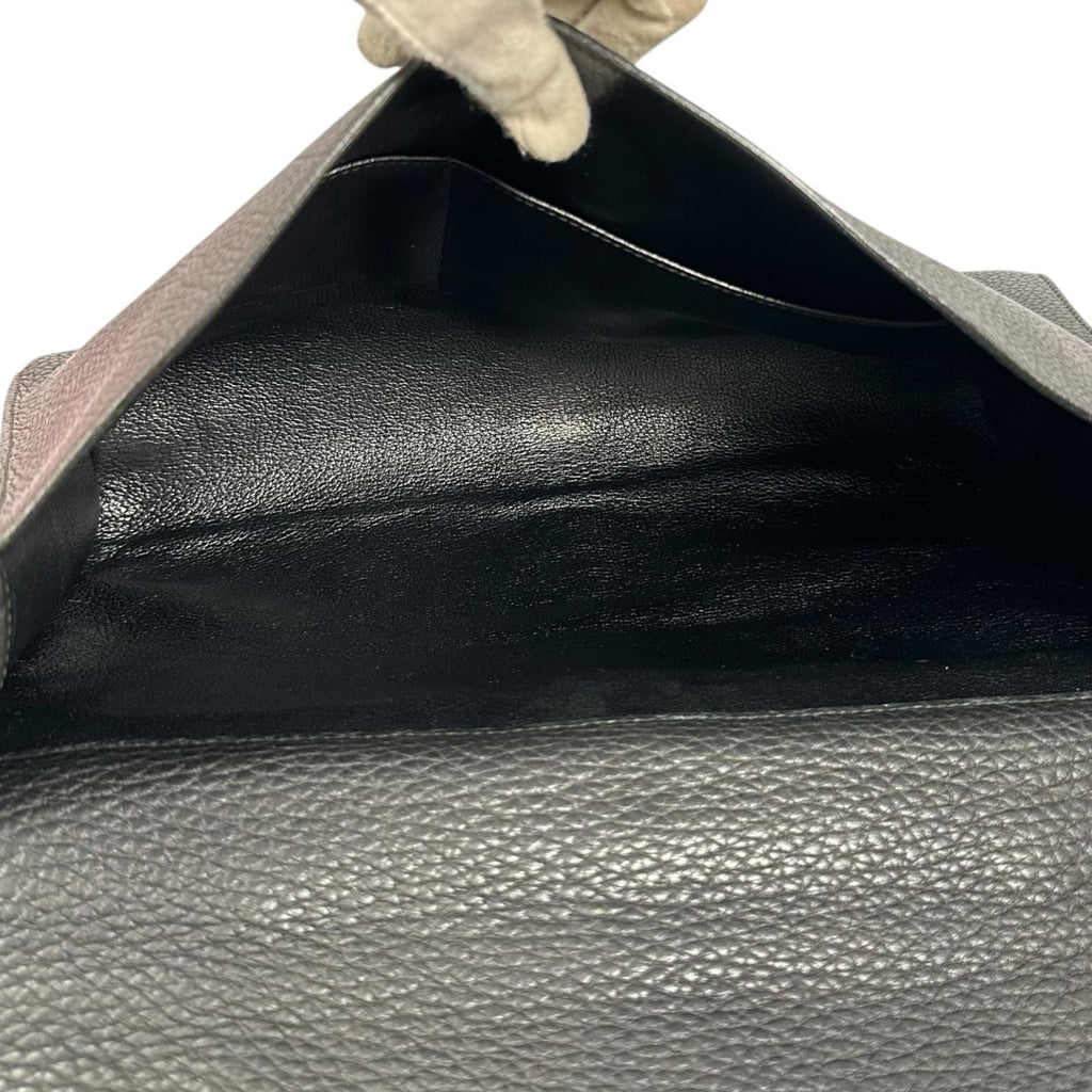 Hermes Etriviere Document Fjord Black Business Bag Silver — view 8