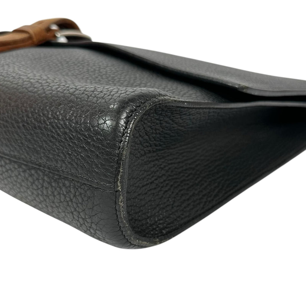 Hermes Etriviere Document Fjord Black Business Bag Silver — view 6