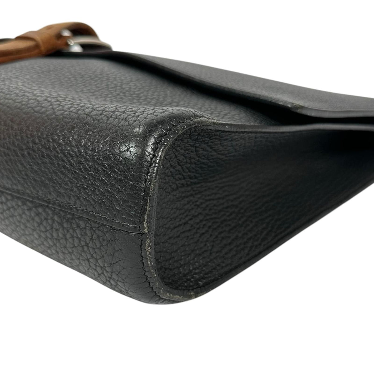 Hermes Etriviere Document Fjord Black Business Bag Silver — view 6