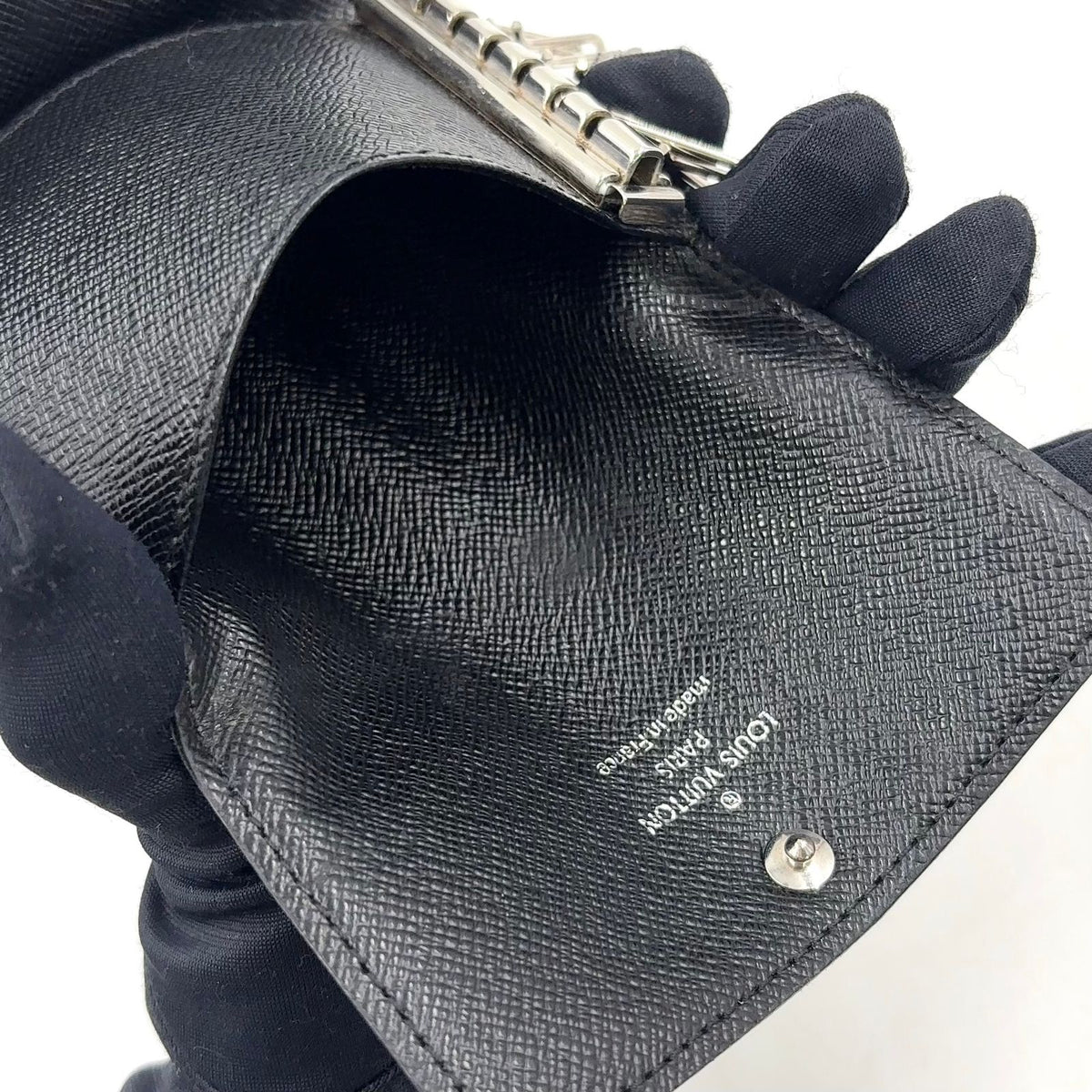 Louis Vuitton Multicles 6 Damier Graphite Leather Black Key Case Silver Key — view 8